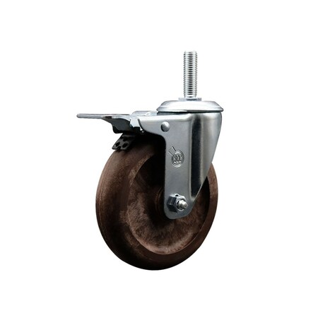 Service Caster 5 Inch High Temp Glass Filled Nylon 58 Inch Stem Caster with Total Lock Brake SCC SCC-TSTTL20S514-GFNSHT-58212